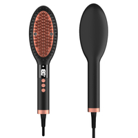 Portable Electric Fast Heated Ionic Ceramic Hair Straightener Brush