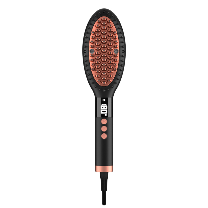 Professional Anti Scald Tourmaline Electric Ionic Lcd Hair Brush