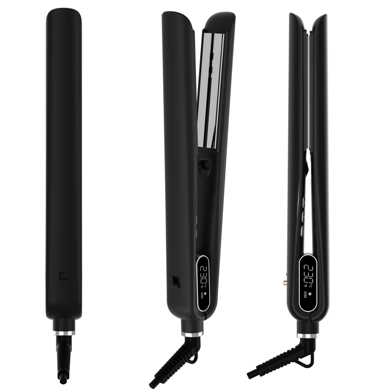 2 in 1 Black Digital Infared Ion Nano Titanium Hair Straightener