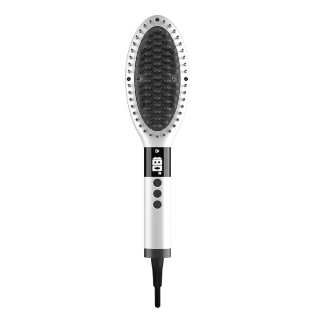 Mini White Anti Scalding Fast Heat Ion Hair Straightening Brush