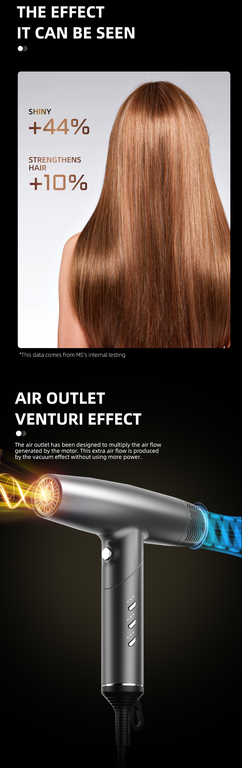 negative ion blow hair dryer