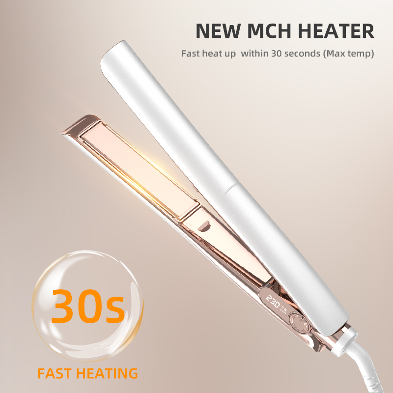 Fast Nano Tourmaline Led Anion Flat Iron with Adjustable Temperature