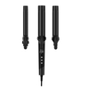 Mini Portable Digtal Ceramic Beach Wave 3 Barrels Hair Curling Wand