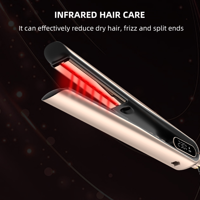 Portable Mini Travel Titanium Plate Infrared Ionic Hair Straightener