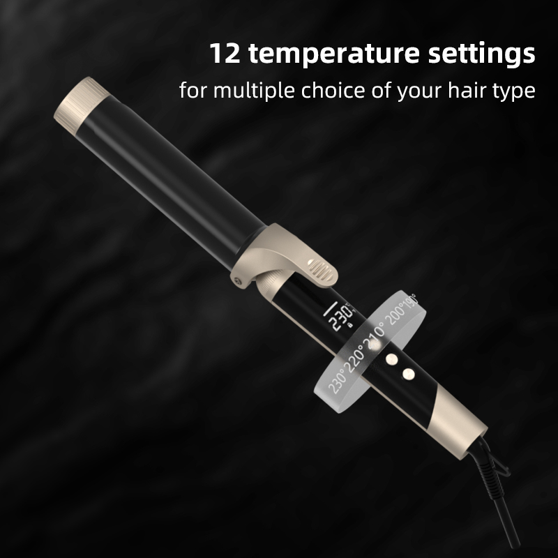 Portable Electric Ceramic Triple Barrel Waver Hair Curler with Clip