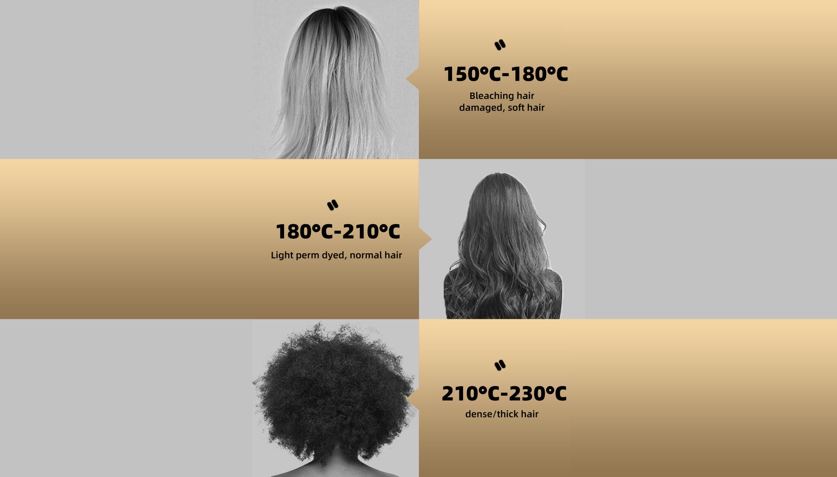 9 heat settings hair straightener brush