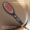 Mini Portable Electric LCD Display White Heated Hair Brush for Man