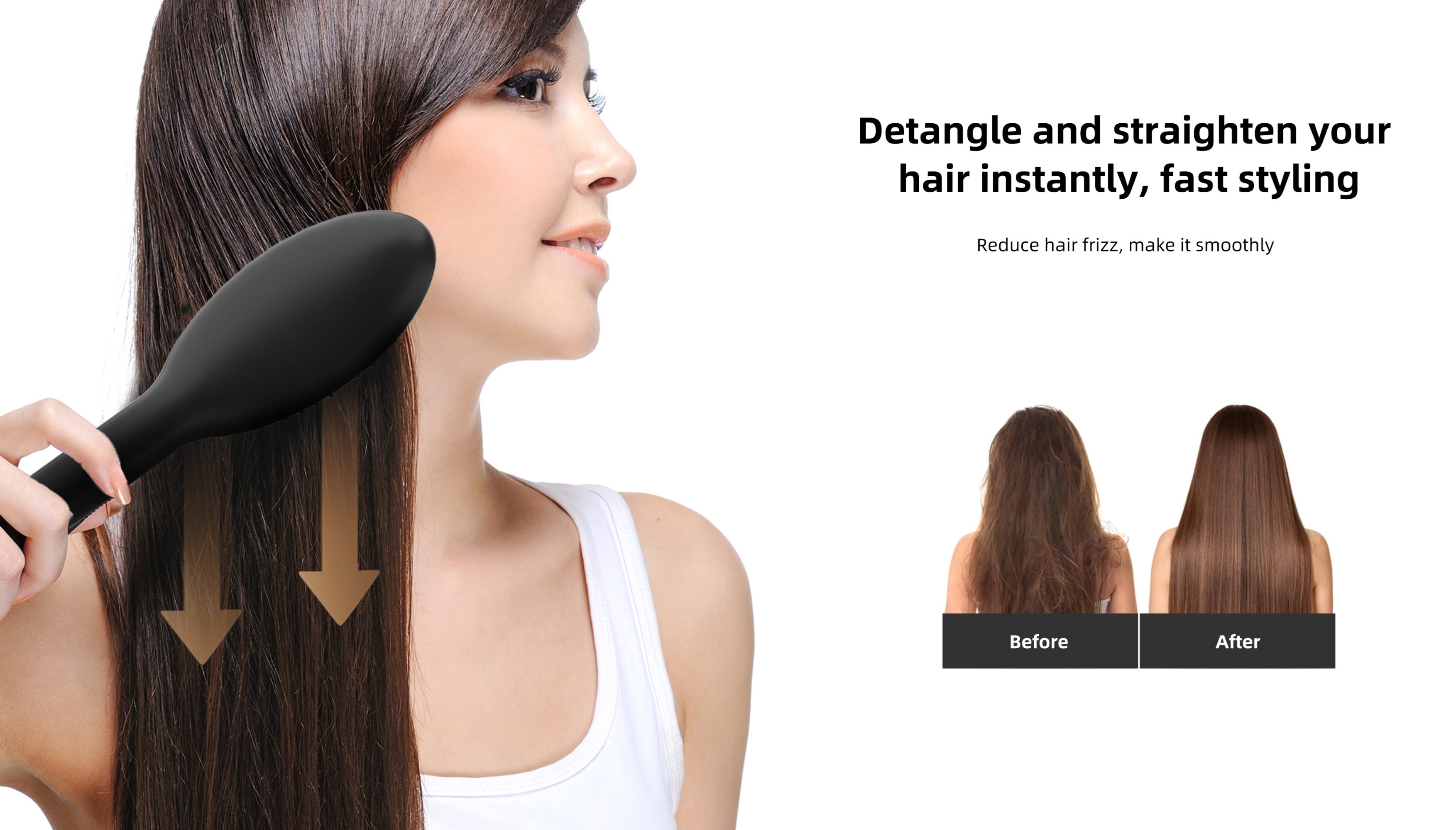fast styling hair straightener brush