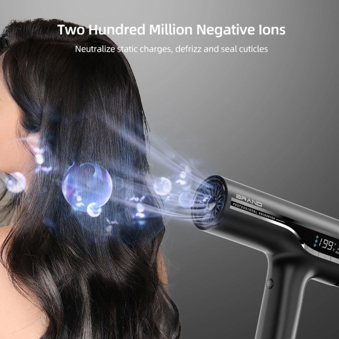 Smart Hair Dryer Electric Thermal Film Technology Bldc Motor Folding Ion Digital Blow Dryer