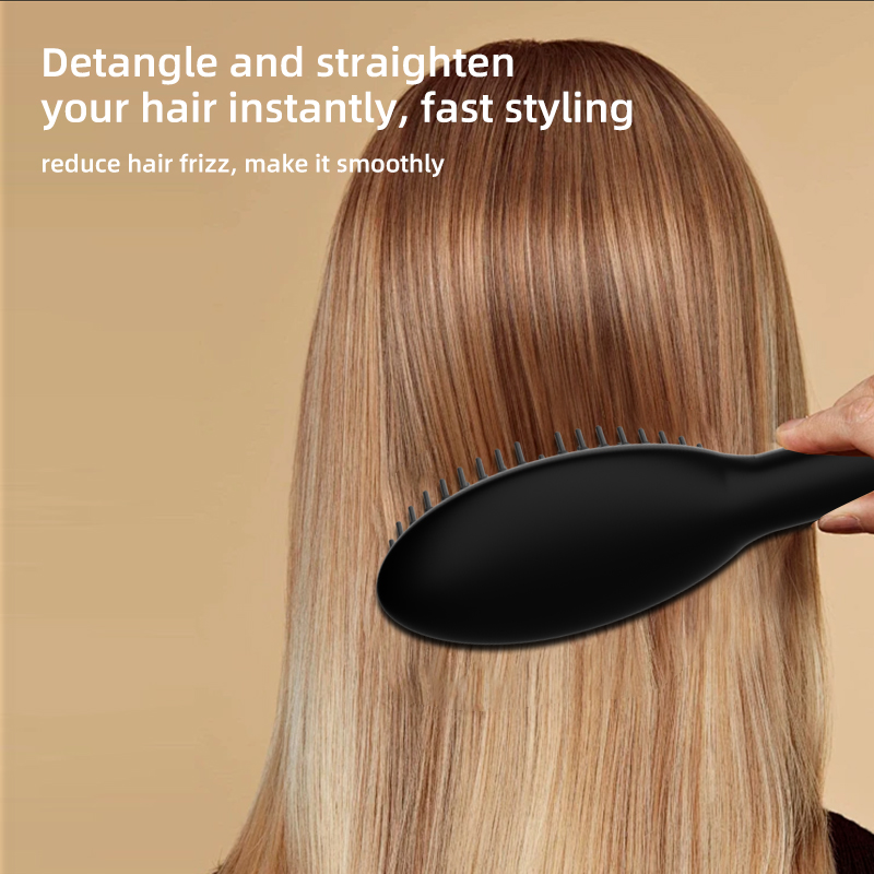 Portable Electric Fast Heated Ionic Ceramic Hair Straightener Brush