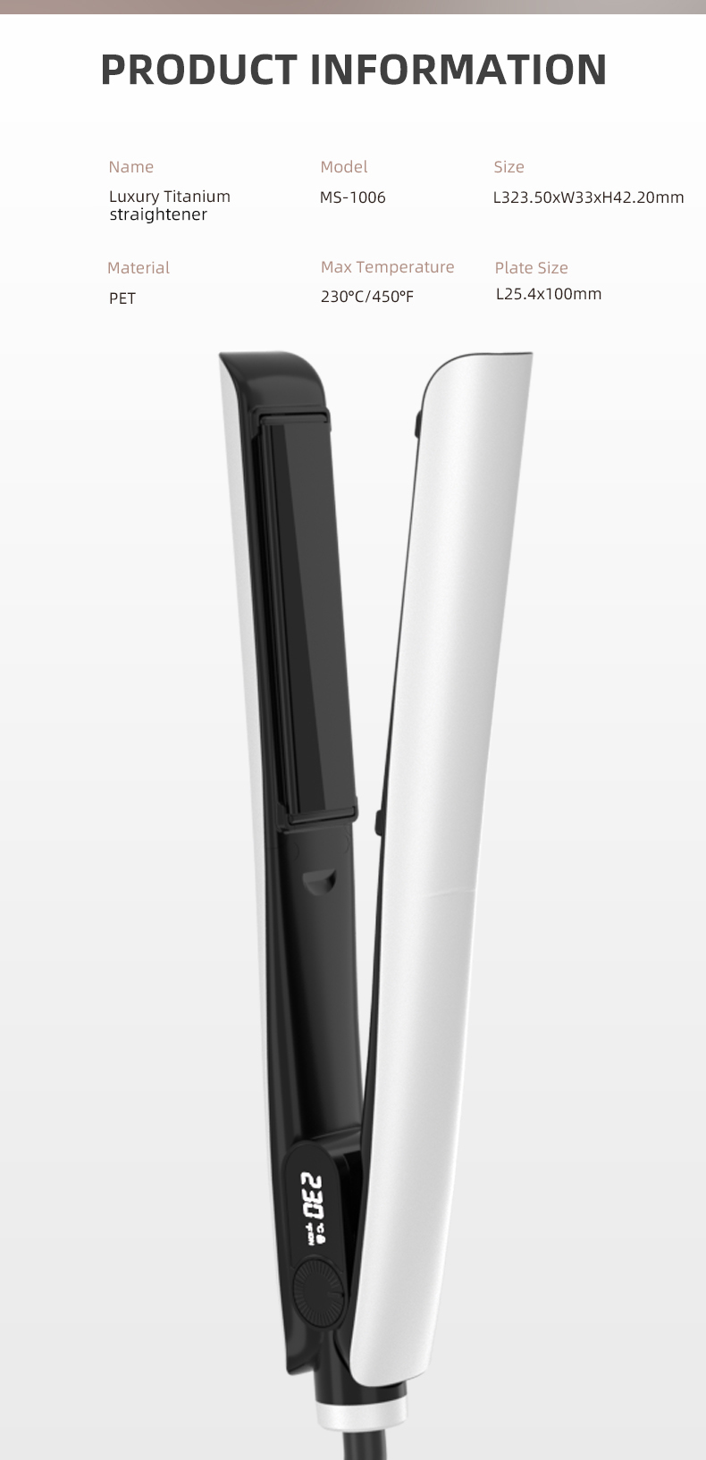 flat iron hair straightener